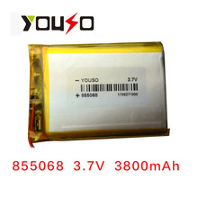 聚合物锂电池3.7V855068 3800mAh笔记本电脑 LED广告牌灯箱电池
