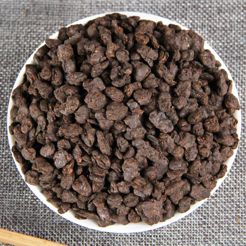 批發 茶化石普洱茶 普洱糯香熟茶雲南碎銀子老茶頭散茶500g茶葉