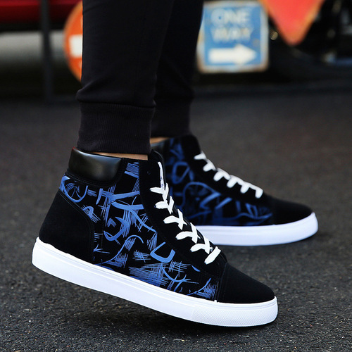 Spring High-Top Shoes Korean Style Men's Shoes Student Canvas Shoes Men's Casual Shoes Trendy Winter Youth Skate Shoes