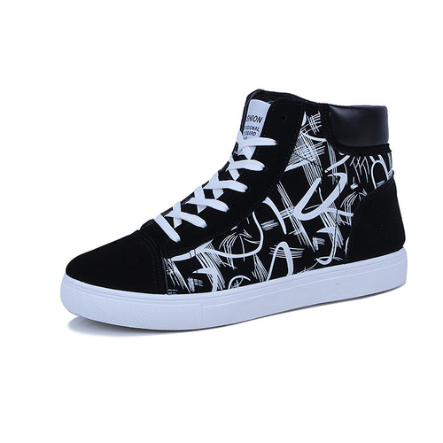 Spring High-Top Shoes Korean Style Men's Shoes Student Canvas Shoes Men's Casual Shoes Trendy Winter Youth Skate Shoes
