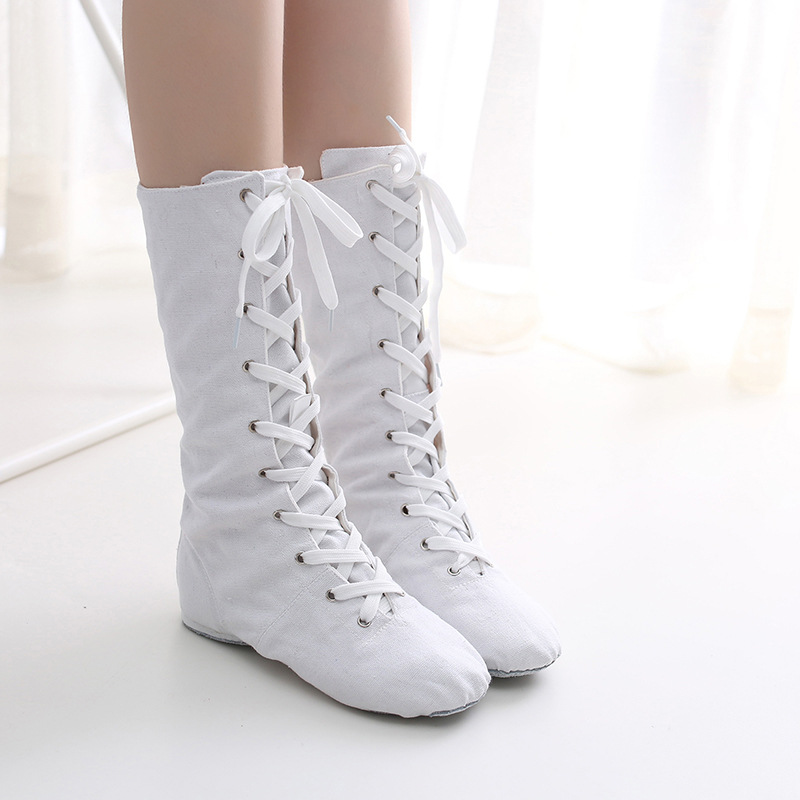 Botas de Jazz de lona zapatos de baile zapatos de práctica zapatos de baile zapatos de jazz zapatos de baile de lona