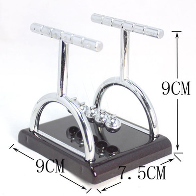 家居客厅办公室摆件倒杯形牛顿撞球 T型牛顿摆球碰碰球撞球 小号