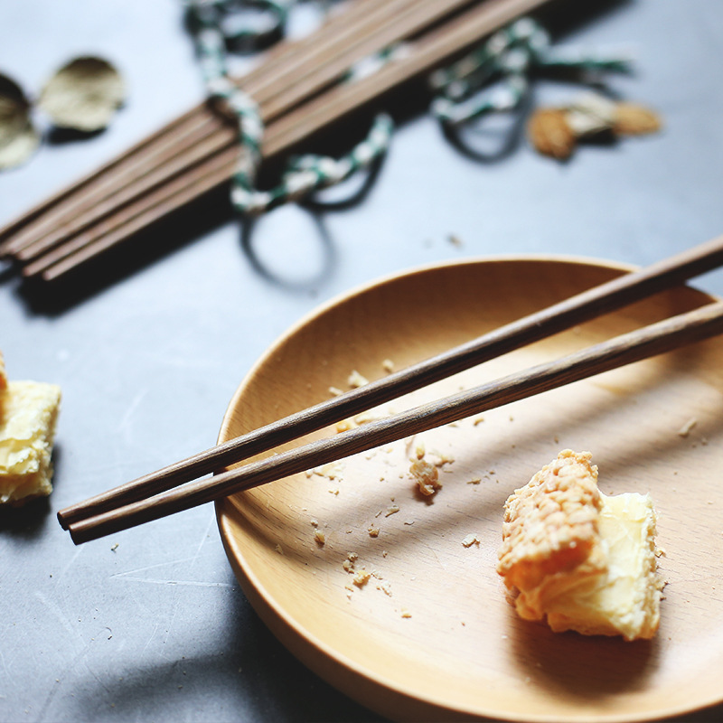 Shanen natural sin pintura sin cera ala de pollo grano de madera palillos domésticos vajilla desinfección gabinete hotel restaurante palillos