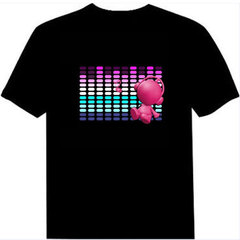 Bar Ad T-shirt Sound Control Light-up T-shirt KTV Performance Birthday Party Nightclub Trend Fashion