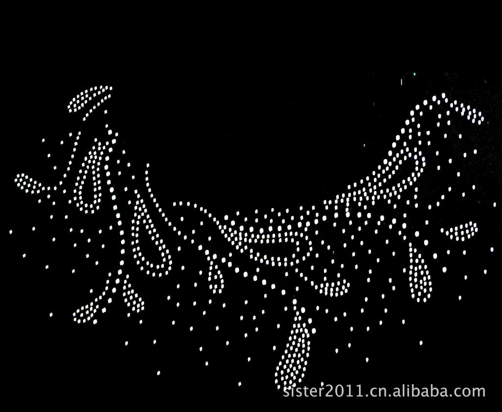 烫钻图案 烫钻加工  烫图批发 小额批发 超亮A钻服饰烫钻