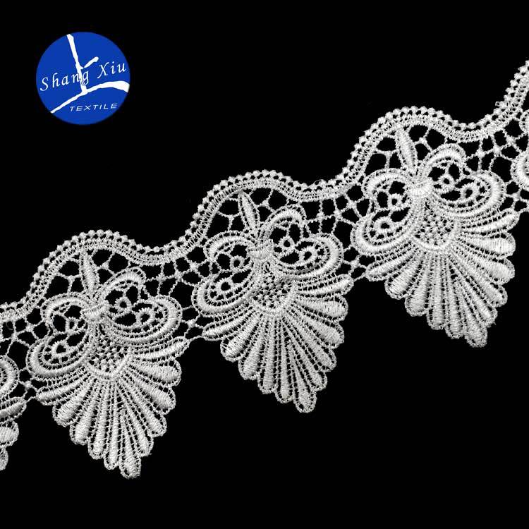 水溶蕾丝花边 涤光丝刺绣条码 立体镂空绣花连条