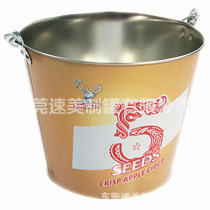 厂家供应马口铁桶装金属桶圆型5升啤酒桶圣诞礼品酒吧冰桶