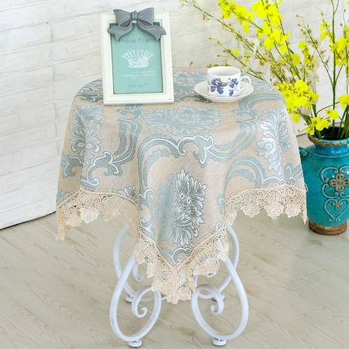 Cross-border linen water-soluble edge tablecloth, tablecloth, tablecloth, bedside table cover, coffee table cover, TV cabinet cover, round tablecloth