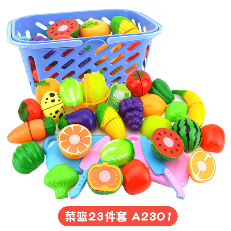 Cross-border Toys Girls Play Home Toys Che Che Le Vegetables and Fruits Children's Simulation Kitchen Cooking Kitchenware suit