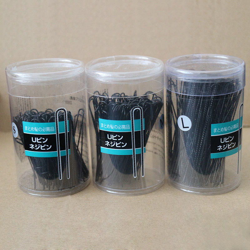 En stock empuje a mano clip de pelo corrugado en forma de U clip de posicionamiento del cabello Clip Studio Placa de pelo horquilla clip de espiral japonés