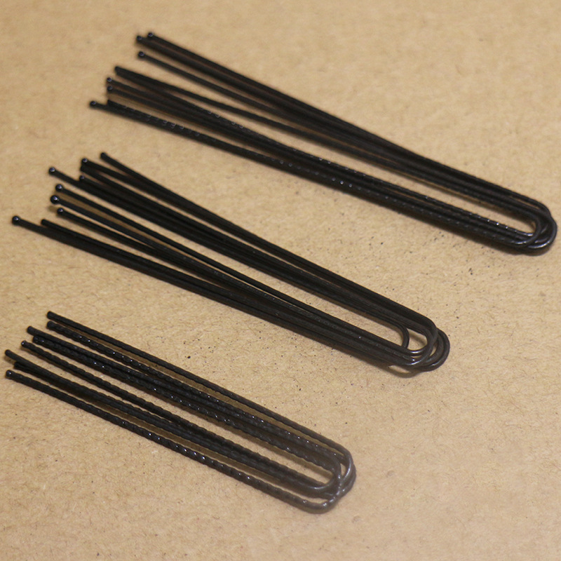 En stock empuje a mano clip de pelo corrugado en forma de U clip de posicionamiento del cabello Clip Studio Placa de pelo horquilla clip de espiral japonés