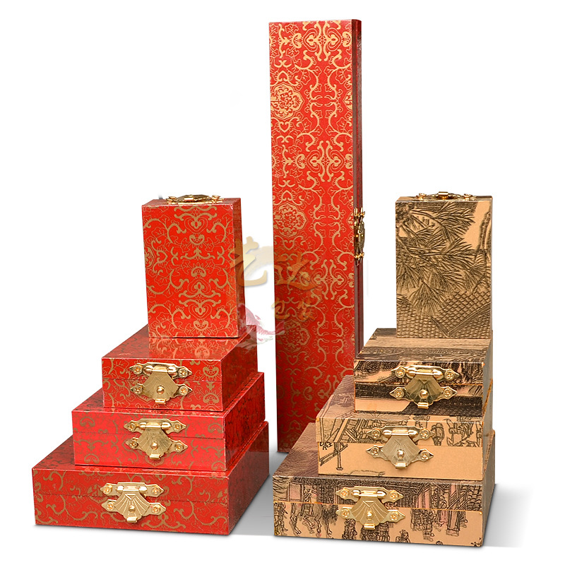 玉器项链手链手镯佛珠挂件吊坠珠宝首饰品盒银饰包装盒国风复古