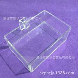 透明简约亚克力储物盒厂家直销可挂式便签盒压克力有机玻璃收纳盒
