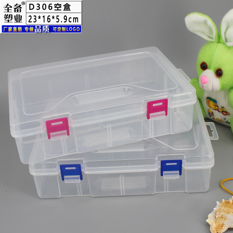 Plástico transparente PP caja vacía rectangular cubierta piezas caja componentes electrónicos caja de embalaje caja de almacenamiento de herramientas al por mayor