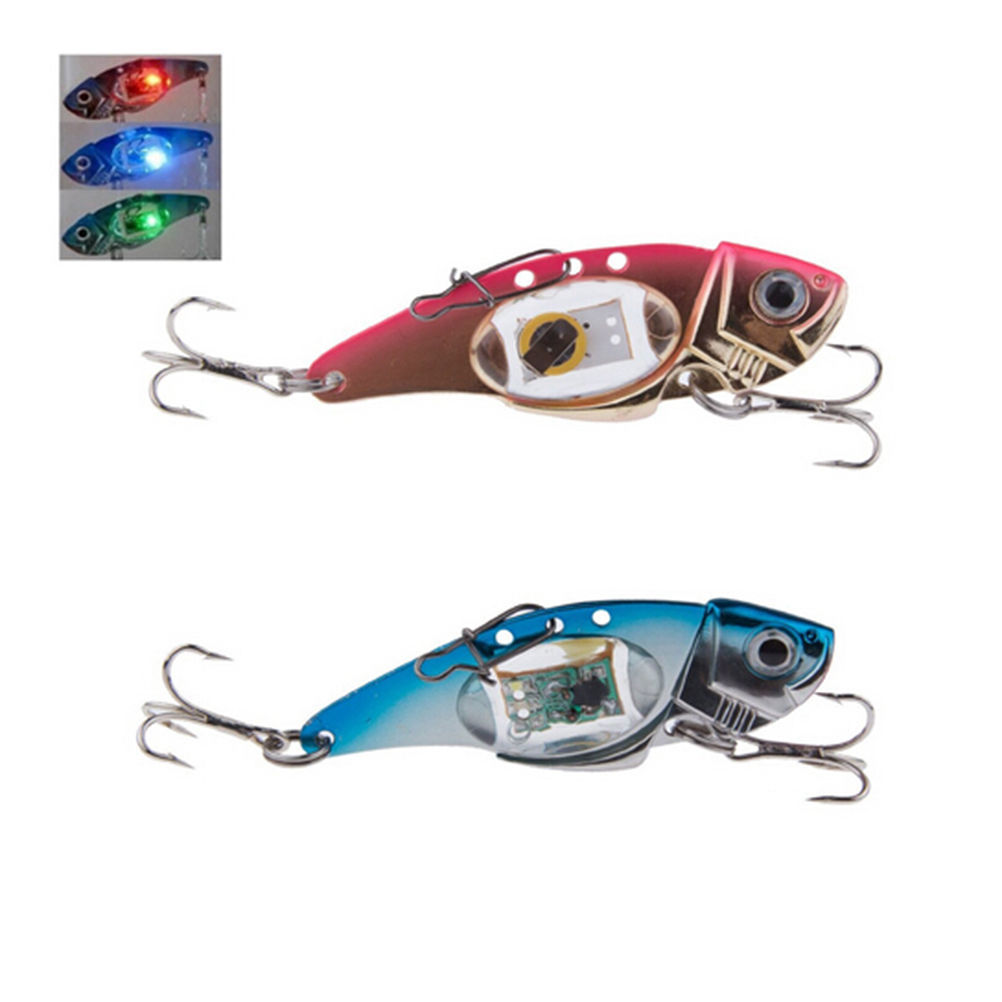 LED fish-shaped underwater fish trap underwater light lure fishing lure LED electronic lure fake metal light lure