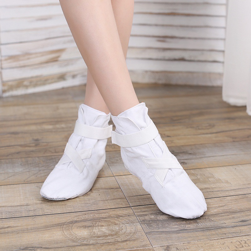Nueva hebilla de lona para niños adultos botas de jazz zapatos de baile de fondo suave zapatos de práctica zapatos de baile de mujer zapatos de ballet