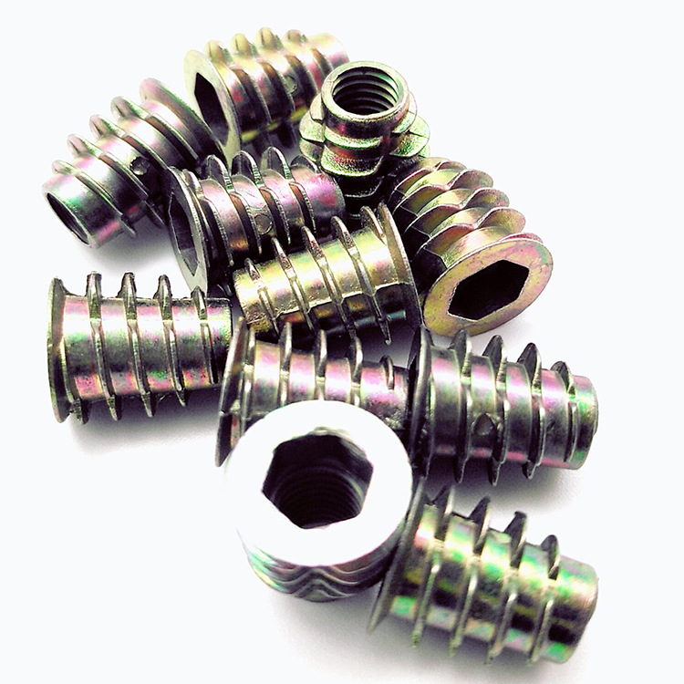 Tuercas trapezoidales de aleación de zinc engrosadas con roscas internas y externas, tuercas empotradas m4m5m6m8m10, tuercas de ojo de fantasma