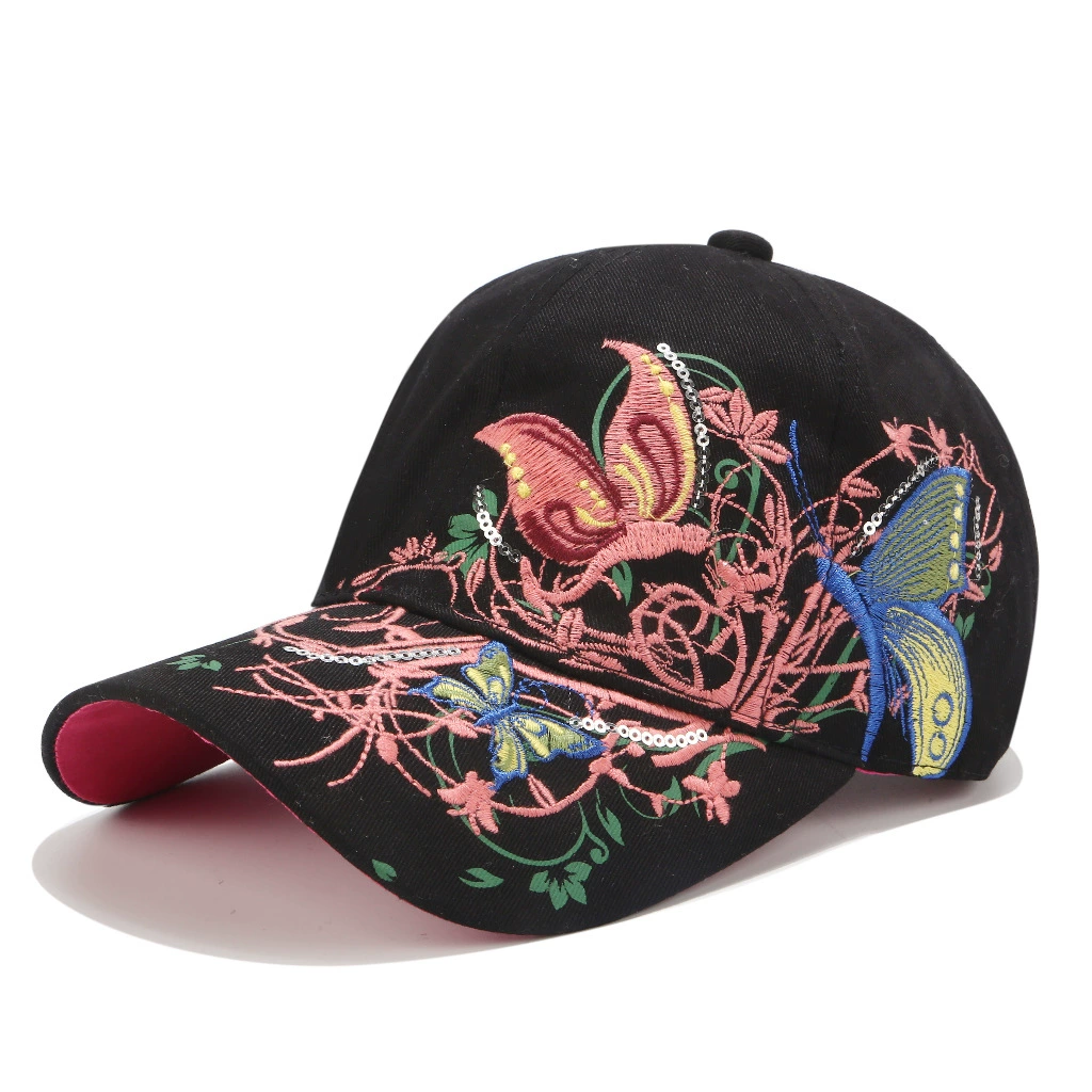 Baseball cap, demi-season adjustable embroidered sun-protection hat, solar-powered detail