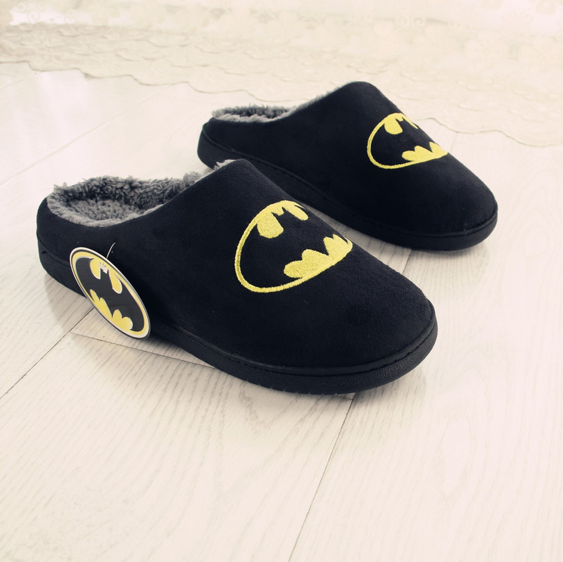 Original Marvel Batman couple shoes indoor thick-soled non-slip waterproof home slippers men's and women's handmade cotton-padded shoes confinement
