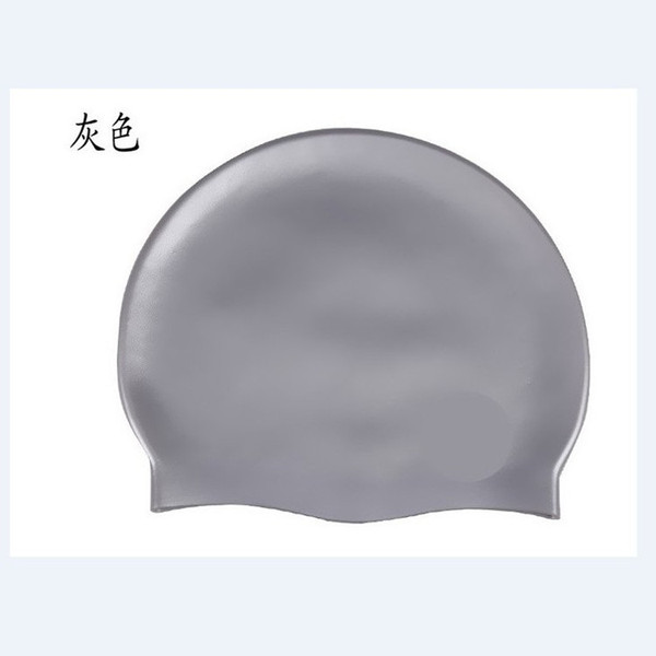 Adult silicone swimming cap