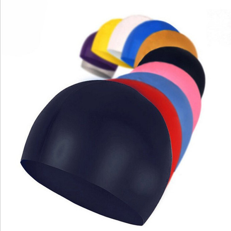 Adult silicone swimming cap