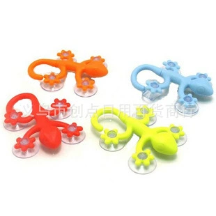 В наличии партия из четырех присосок на присоске крючок для геккона мультяшный крючок