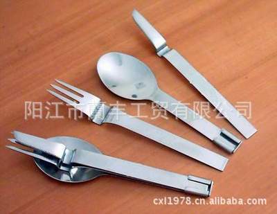不鏽鋼套裝刀叉勺，折疊刀叉勺，款式多，歡迎來樣來圖加 工定 做