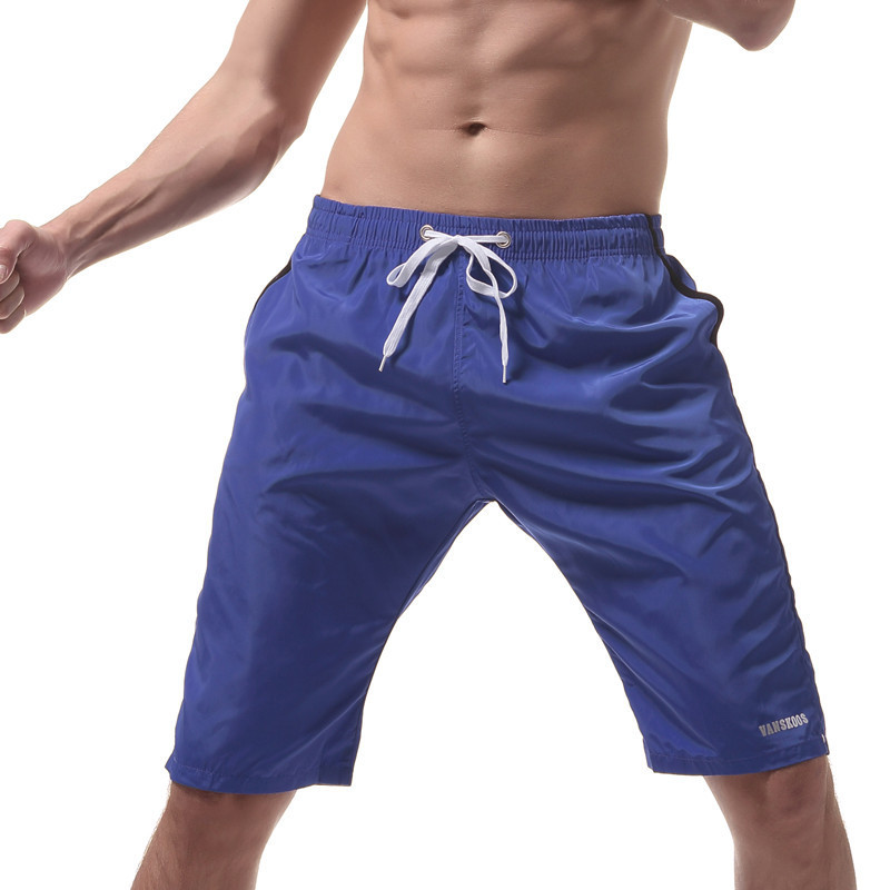 Special offer men's beach cropped swimming trunks classic straight long shorts trendy pants breathable a sports pants