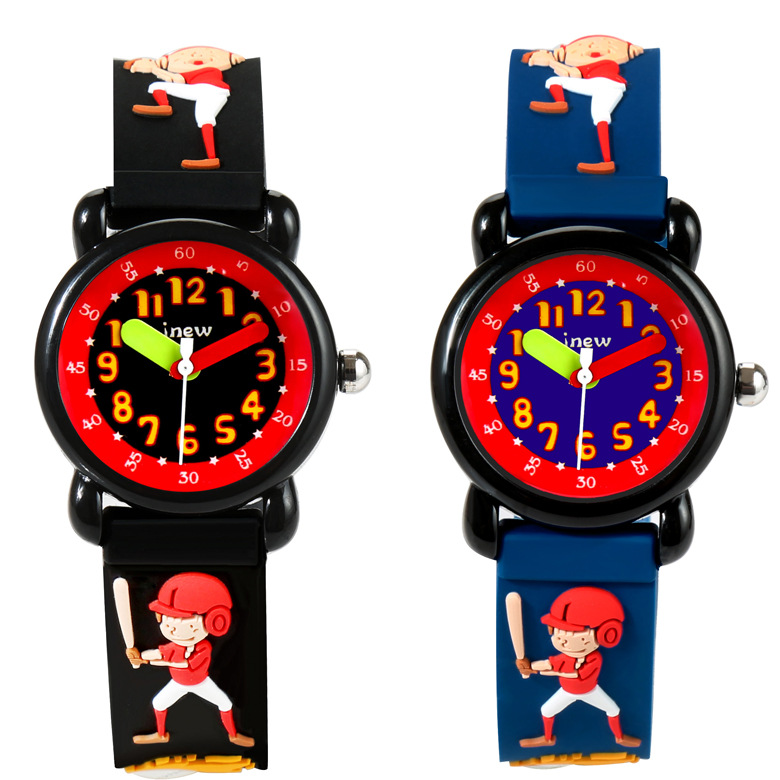Factory wholesale children's watch cute cartoon waterproof quartz watch primary school boys and girls 3d silicone watch
