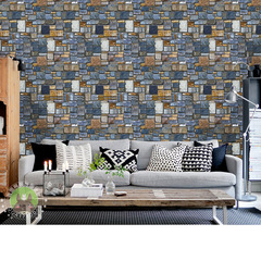 SA-1012 Stone Brick Wall Wallpaper 45CM Wide Living Room Bedroom Cabinet Restaurant Dorm Decoration Self-Adhesive Wallpaper
