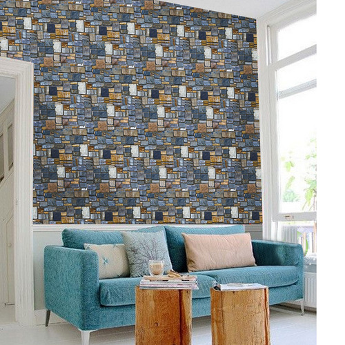 SA-1012 Stone Brick Wall Wallpaper 45CM Wide Living Room Bedroom Cabinet Restaurant Dorm Decoration Self-Adhesive Wallpaper