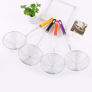 2 yuan store 16cm plastic handle stainless steel mesh stainless steel oil chef kitchen tool kitchen tool kitchen supplies wholesale