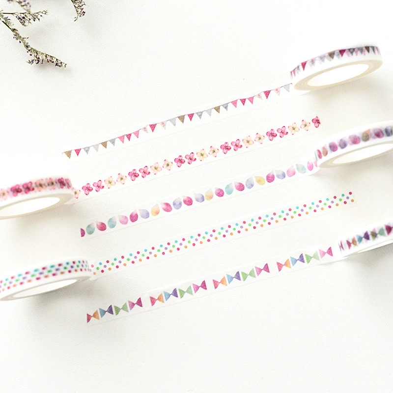 Новые Разорванные вручную 15 и наклейки на бумажную ленту оптом 0,8 см x 7 м Тонкая ручная роспись и бумажная лента