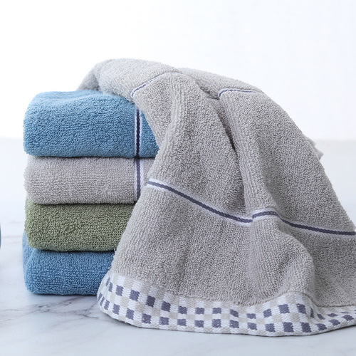 Factory wholesale thick pure cotton towel gift water-absorbing towel 100% cotton home soft no shedding face towel handkerchief
