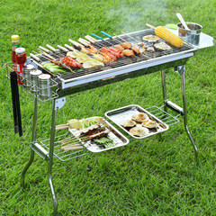 Manufacturer Wholesale BBQ Grill Outdoor Stainless Steel BBQ Rack Foldable Portable Charcoal Grill