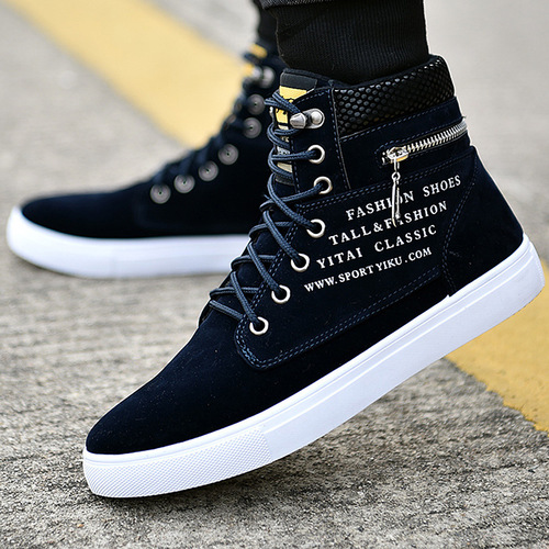 Autumn/Winter High-Top Shoes Korean Men's Shoes Student Canvas Shoes Men's Casual Shoes Trendy Matchable Board Shoes Fashion Boots