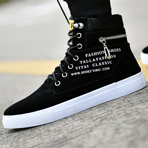 Autumn/Winter High-Top Shoes Korean Men's Shoes Student Canvas Shoes Men's Casual Shoes Trendy Matchable Board Shoes Fashion Boots