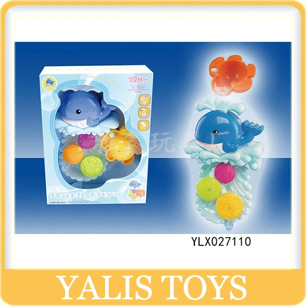 Оптовая детская забавная ванна с водой, игрушка, мультфильм, водная тележка, колесная игрушка, водяной КИТ, ванна, комбинация