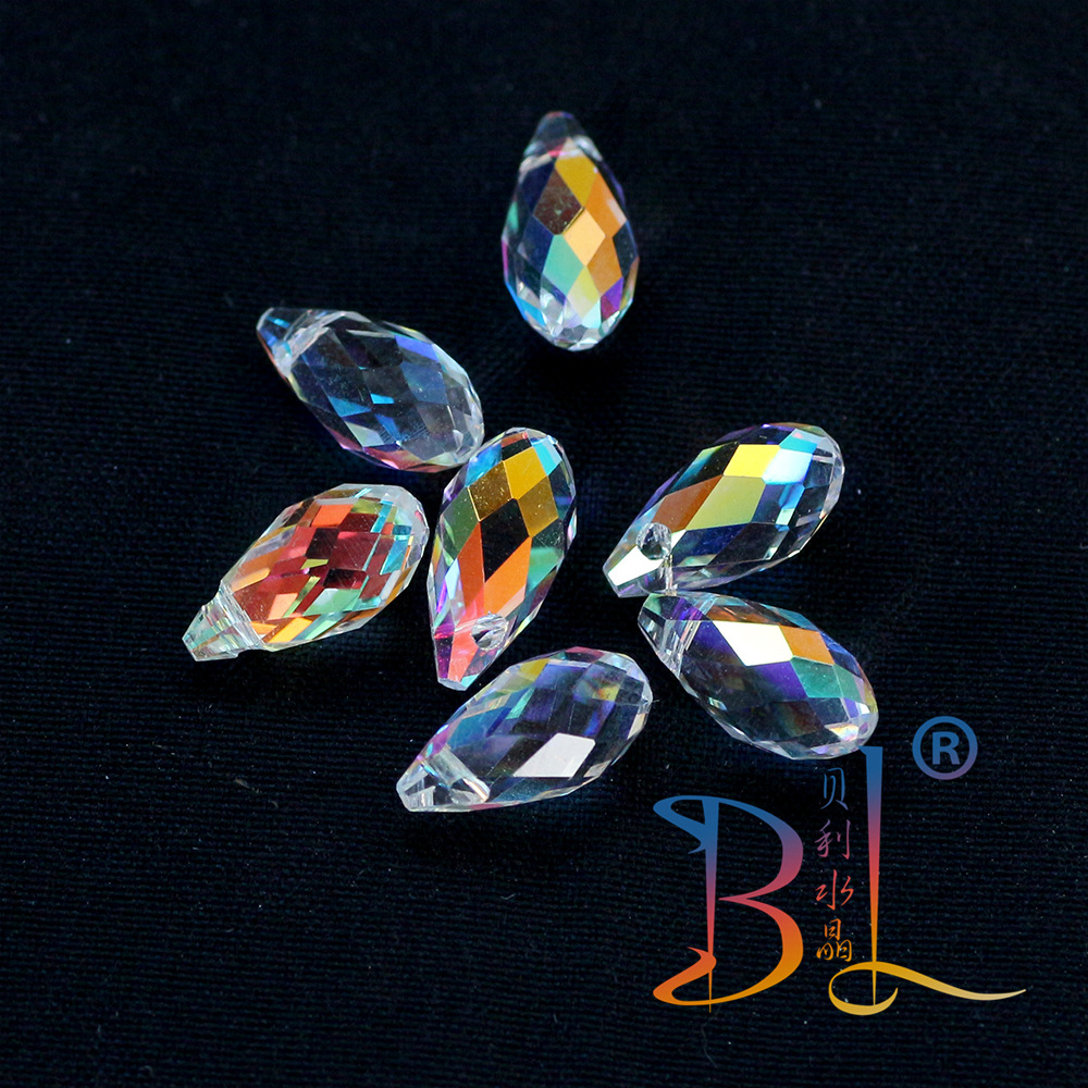 glass earrings drop-shaped