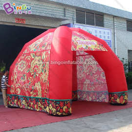 春节充气大红花喜庆帐篷 商场广场春节活动充气装饰道具气模