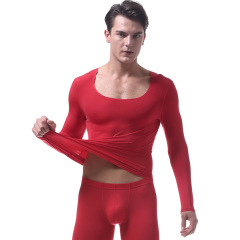 VANSKOOS men's thermal underwear transparent ice silk unlimited men's autumn clothing base shirt VS007WY
