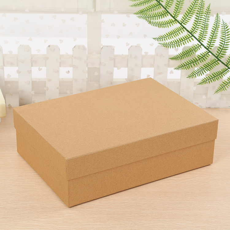厂家直供 牛皮纸天地盖盒 方形加厚天地盖收纳盒 礼品盒现货批发