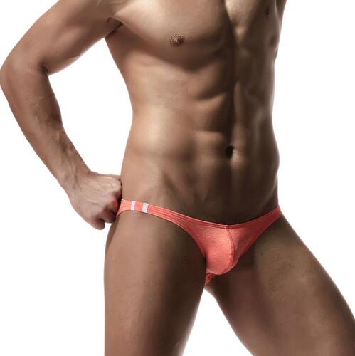 【】Men's underwear Lycra cotton comfortable mid-low waistband U-convex briefs E-022