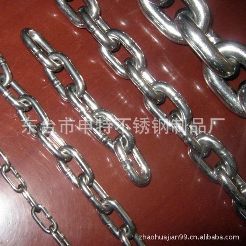 304高强度升降机吊装起重链条 316不锈钢链条 德标美标环形链条