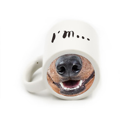 NosePiggymug Creative Prank Funny Pig Nose Dog Nose Cup Creative Ceramic Mug Water Cup Coffee Cup