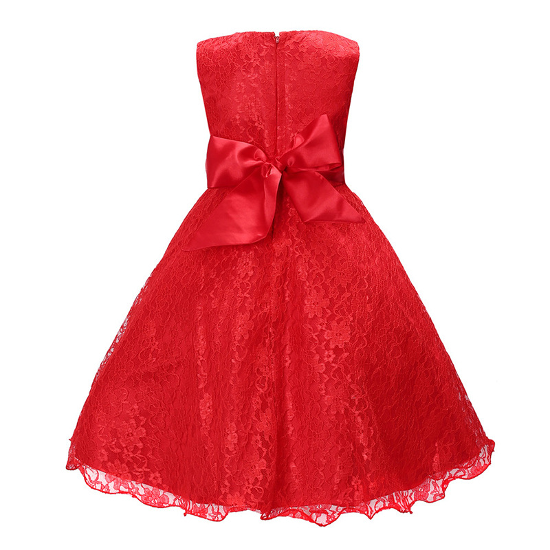 Foreign Trade Summer Children's Dress European and American Girls Princess Dress Sleeveless Lace Dress Flower Girl Wedding Dress Dress Foreign Trade Summer Children's Dress European and American Girls Princess Dress Sleeveless Lace Dress Flower Girl Wedding Dress Dress