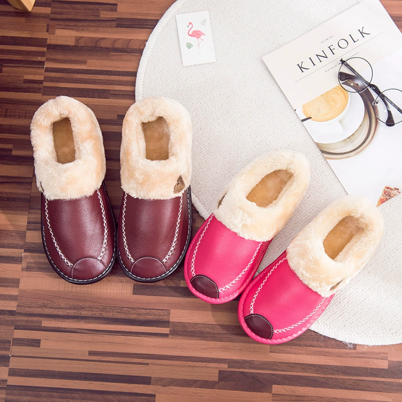 Домашняя сумка с хлопковыми тапочками для мужчин и женщин, любители обуви, противоскользящие водонепроницаемые хлопковые тапочки из коровьего сухожилия, поколение волос