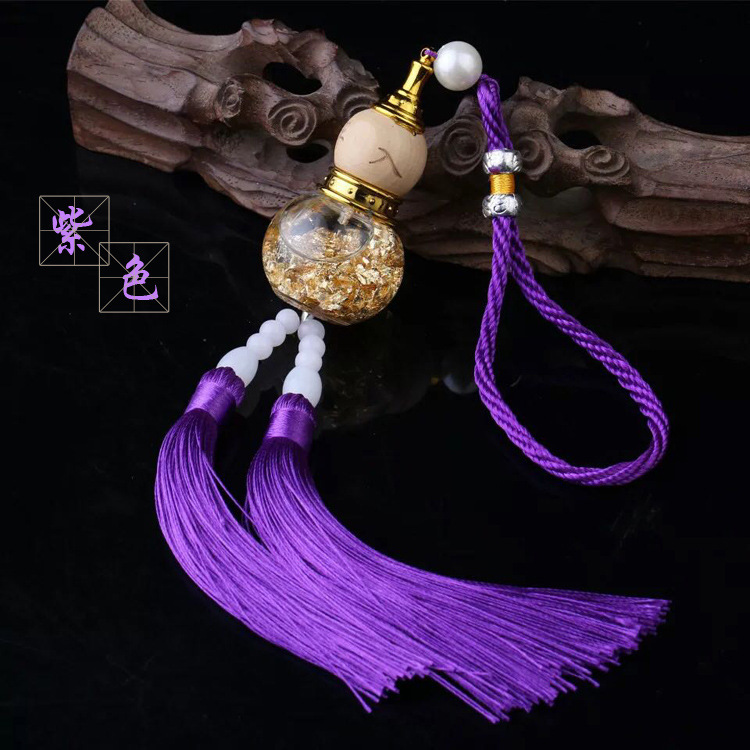 Popular Gold Foil Gourd Car Pendant, Creative Tassel Car Pendant, Yiwu Small Commodity, Practical Small Gift Car