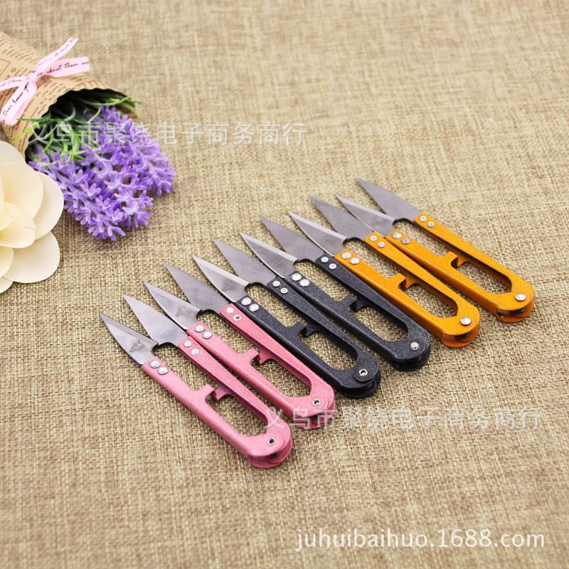 实拍 正品强人线头剪 弹簧纱剪 V型剪刀 十字绣线头剪  家用纱剪