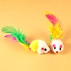 Fatty Mouse Cat with colorful tail plush mouse cat toy toys funny toys 2 inch cat products